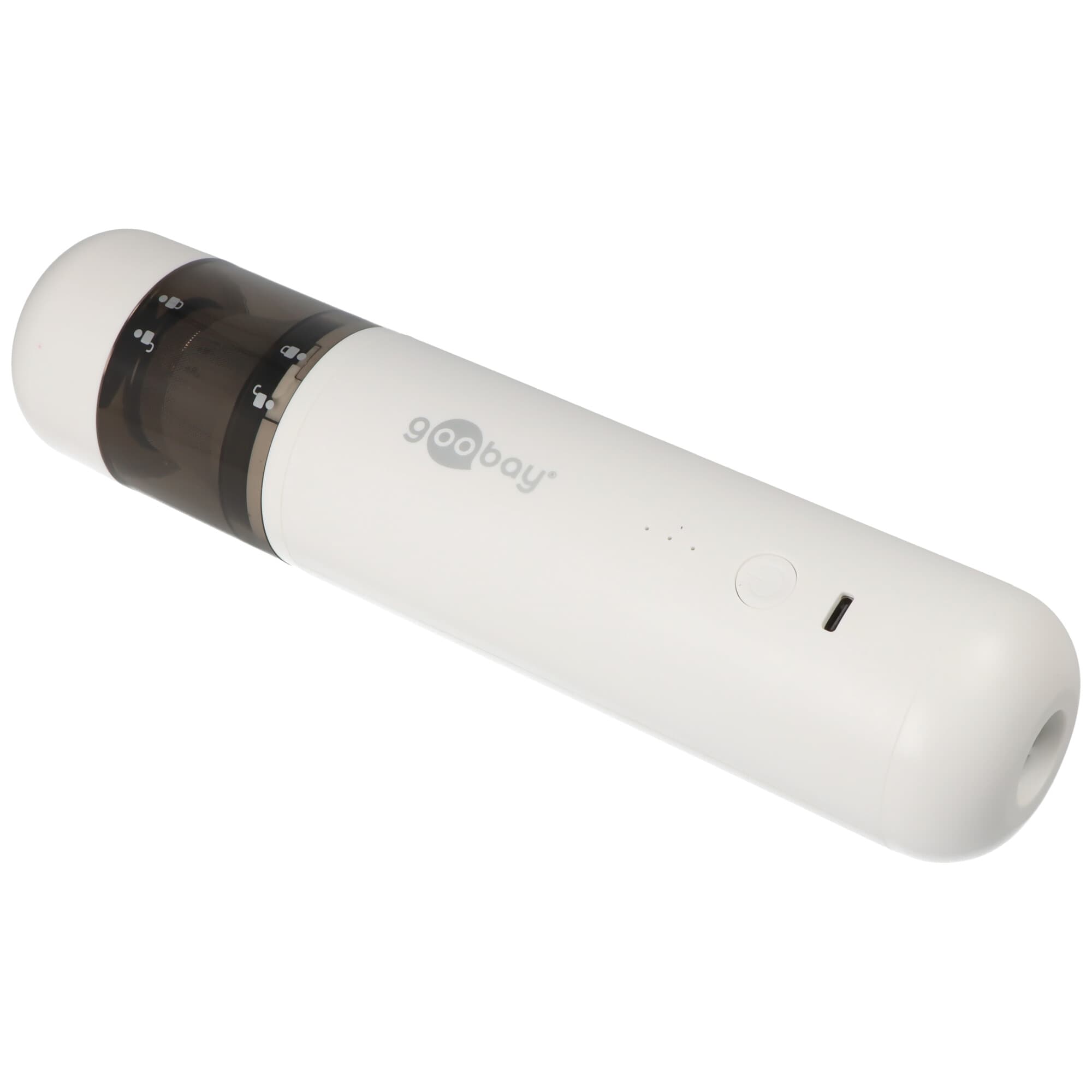 Aspirateur portatif sans fil Goobay Mini Advanced (blanc) 120 W avec USB-C et accessoires