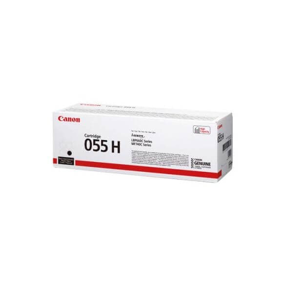 Canon 055H cartouche de toner haute capacité noir d'origine de 7600 pages - 3020C002