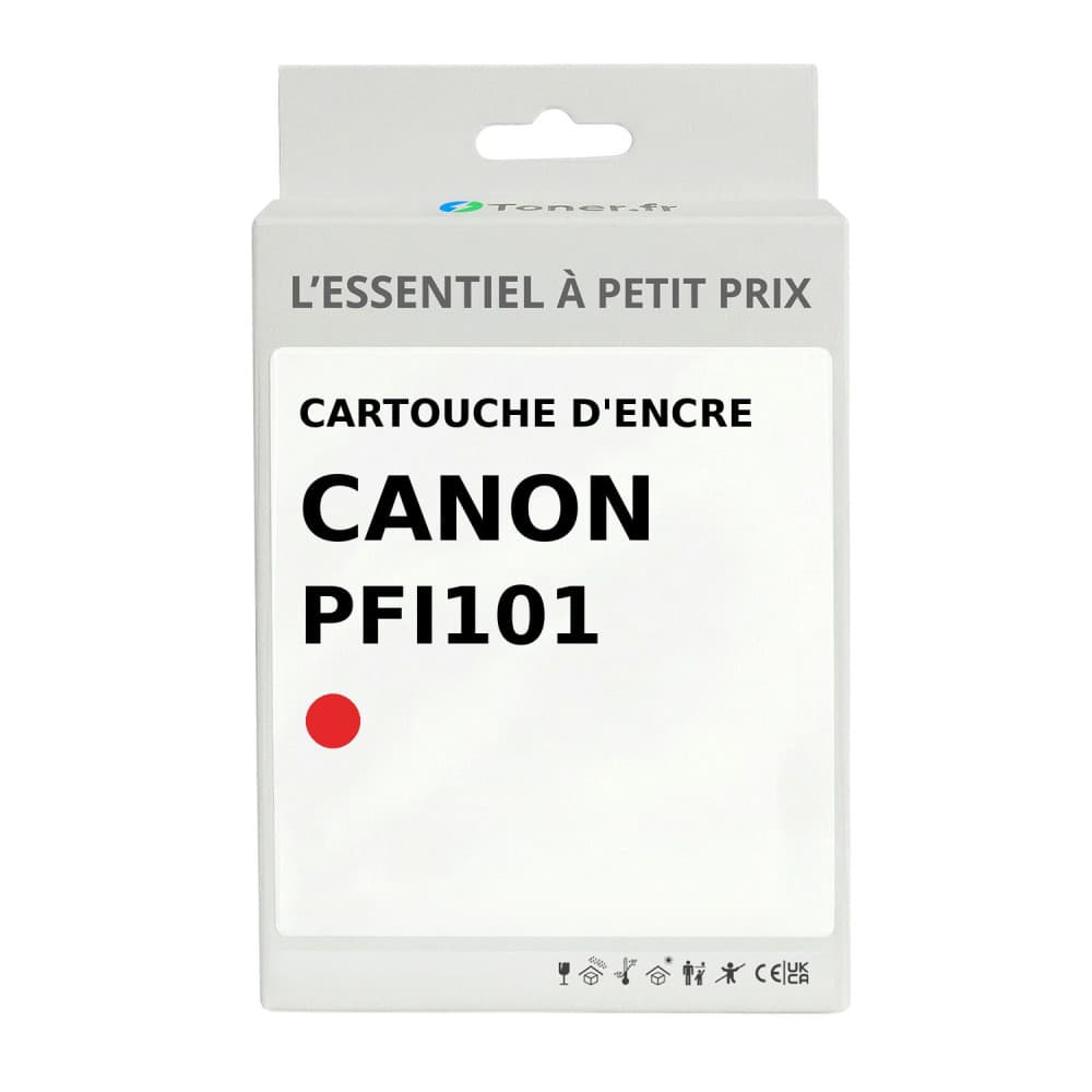 Cartouche d'encre compatible Canon PFI101 Rouge